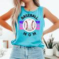 Baseball Mom Sports Mom Proud Baseball Mom Comfort Colors Tank Top Light Green