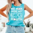 Baseball Mom Swing Watch Mouth Baseball Boy Premium Comfort Colors Tank Top Light Green