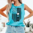 Baseball Mom USA Flag Baseball Mama Day Vibes Mama Comfort Colors Tank Top Light Green
