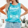 Baseball Mom For Women Family Matching Players Team Mommy Comfort Colors Tank Top Light Green
