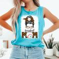 Baseball Mom Women Messy Bun Leopard Mother's Day Comfort Colors Tank Top Light Green Baseball Mom Women Messy Bun Leopard Mother's Day Comfort Colors Tank Top Light Green
