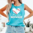 Baseball Nonnie Baseball Heart Comfort Colors Tank Top Light Green