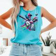 Baseball Skeleton Ice Cream Drip Baseball Boys Youth Comfort Colors Tank Top Light Green