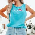 Baseball Softball Baseball Mom Heartbeat Baseball Premium Tri-Blend Comfort Colors Tank Top Light Green