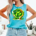 Baseball St Patricks Day Carnival Party Ice Cream Drip Boys Comfort Colors Tank Top Light Green