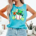 Baseball St Patricks Day Lucky Baseball Player Shamrock Comfort Colors Tank Top Light Green Baseball St Patricks Day Lucky Baseball Player Shamrock Comfort Colors Tank Top Light Green