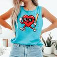 Baseball Valentines Day Heart Boys Sports Love Comfort Colors Tank Top Light Green Baseball Valentines Day Heart Boys Sports Love Comfort Colors Tank Top Light Green