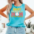 Best Baseball Mom In The World Baseball Comfort Colors Tank Top Light Green