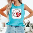 Bleached Custom Baseball Mom Number 55 Heart For Mom Comfort Colors Tank Top Light Green Bleached Custom Baseball Mom Number 55 Heart For Mom Comfort Colors Tank Top Light Green