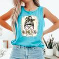 Bleached Messy Bun Game Day Vibes Baseball Mom Game Day Comfort Colors Tank Top Light Green Bleached Messy Bun Game Day Vibes Baseball Mom Game Day Comfort Colors Tank Top Light Green