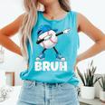 Boys Baseball Graphic Tee Teen Apparel Cute Meme Bruh Comfort Colors Tank Top Light Green