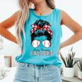 Busy Raising Ballers Messy Bun Funny Baseball Mom Comfort Colors Tank Top Light Green Busy Raising Ballers Messy Bun Funny Baseball Mom Comfort Colors Tank Top Light Green