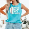 Chicks Dig The Pitcher Baseball Comfort Colors Tank Top Light Green Chicks Dig The Pitcher Baseball Comfort Colors Tank Top Light Green