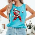 Christmas Baseball Player Santa Xmas Boys Men Toddler Comfort Colors Tank Top Light Green