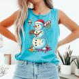 Christmas Baseball Snowman Drip For Boys Men Girls Women Comfort Colors Tank Top Light Green