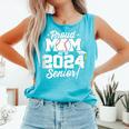 Class Of 2024 Senior Year Baseball Mom Senior 2024 Comfort Colors Tank Top Light Green