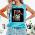 Cool Dollar Bill Guy With Cap And Baseball Costume Premium Tri-Blend Comfort Colors Tank Top Light Green Cool Dollar Bill Guy With Cap And Baseball Costume Premium Tri-Blend Comfort Colors Tank Top Light Green