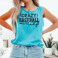 Crazy Baseball Lady Baseball Mom Sporty Humor Comfort Colors Tank Top Light Green Crazy Baseball Lady Baseball Mom Sporty Humor Comfort Colors Tank Top Light Green