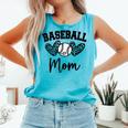 Custom Baseball Mom Number 57 Heart For Mom Comfort Colors Tank Top Light Green