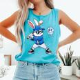 Dripping Drip Baseball Rabbit Bunny Easter Men Boy Kid Comfort Colors Tank Top Light Green