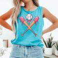 Dripping Pink Baseball Crossed Bats Summer Comfort Colors Tank Top Light Green Dripping Pink Baseball Crossed Bats Summer Comfort Colors Tank Top Light Green