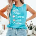 Eat Sleep Baseball Anime Repeat Japanese Otaku Comfort Colors Tank Top Light Green