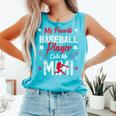 My Favorite Baseball Player Calls Me Mimi For Baseball Mom Comfort Colors Tank Top Light Green
