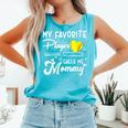 My Favorite Player Calls Me Mommy Softball Baseball Mom Comfort Colors Tank Top Light Green My Favorite Player Calls Me Mommy Softball Baseball Mom Comfort Colors Tank Top Light Green