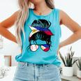 Filipina Baseball Mom Philippines Flag Baseball Girl Comfort Colors Tank Top Light Green