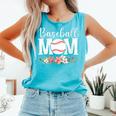Floral Baseball Mom Mother's Day Cute Baseball Mama Mommy Comfort Colors Tank Top Light Green Floral Baseball Mom Mother's Day Cute Baseball Mama Mommy Comfort Colors Tank Top Light Green