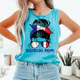 French Baseball Mom France Messy Bun Comfort Colors Tank Top Light Green French Baseball Mom France Messy Bun Comfort Colors Tank Top Light Green