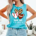 Game Day Vibes Football Baseball Mom Heart Comfort Colors Tank Top Light Green Game Day Vibes Football Baseball Mom Heart Comfort Colors Tank Top Light Green