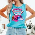 Game Kindergarten Baseball Ice Cream Drip On Back To School Comfort Colors Tank Top Light Green