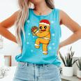 Gingerbread Man Baseball Christmas Comfort Colors Tank Top Light Green Gingerbread Man Baseball Christmas Comfort Colors Tank Top Light Green