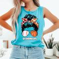 Grandma Life Basketball And Baseball Mom Funny Comfort Colors Tank Top Light Green Grandma Life Basketball And Baseball Mom Funny Comfort Colors Tank Top Light Green
