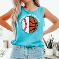 Granny Of Ballers Baseball Basketball Grandma Granny Comfort Colors Tank Top Light Green