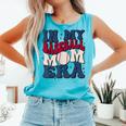 Groovy In My Baseball Mom Era Baseball Mama Mother's Day Comfort Colors Tank Top Light Green