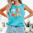 Groovy Retro I Love Hot Baseball Moms With After Game Snacks Comfort Colors Tank Top Light Green Groovy Retro I Love Hot Baseball Moms With After Game Snacks Comfort Colors Tank Top Light Green