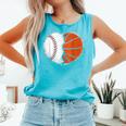 Heart 67 Meme Baseball Basketball Pocket Valentine's Day Tee Comfort Colors Tank Top Light Green