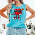 Heart Love Baseball Valentine Outfit Men Boy Comfort Colors Tank Top Light Green Heart Love Baseball Valentine Outfit Men Boy Comfort Colors Tank Top Light Green