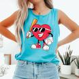 Heart Play Baseball Valentine's Day Teens Boys Girls Kids Comfort Colors Tank Top Light Green Heart Play Baseball Valentine's Day Teens Boys Girls Kids Comfort Colors Tank Top Light Green