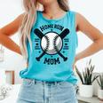 Home Run Mom Shirt Baseball Mom Mother's Day Comfort Colors Tank Top Light Green