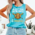 I'm Just Here For The Snacks And Commercials Baseball Comfort Colors Tank Top Light Green