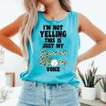 I'm Not Yelling This Is Just My Baseball Mom Voice Baseball Comfort Colors Tank Top Light Green I'm Not Yelling This Is Just My Baseball Mom Voice Baseball Comfort Colors Tank Top Light Green