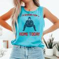 I'm Working From Home Today Baseball Lover Men Women Comfort Colors Tank Top Light Green