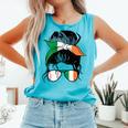 Ireland Baseball Mom Messy Bun Irish Baseball Girl Comfort Colors Tank Top Light Green