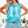 Jersey Number 11 T-Shirt Football Eleven Number Baseball Mom Comfort Colors Tank Top Light Green Jersey Number 11 T-Shirt Football Eleven Number Baseball Mom Comfort Colors Tank Top Light Green