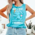 Just A Boy Who Loves Axolotls & Baseball Comfort Colors Tank Top Light Green Just A Boy Who Loves Axolotls & Baseball Comfort Colors Tank Top Light Green