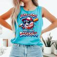 Just A Boy Who Loves Baseball Patriotic Drip For Youth Boys Comfort Colors Tank Top Light Green