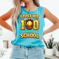 I Just Hit 100 Days Of School Baseball Boys Kids 100th Day Comfort Colors Tank Top Light Green